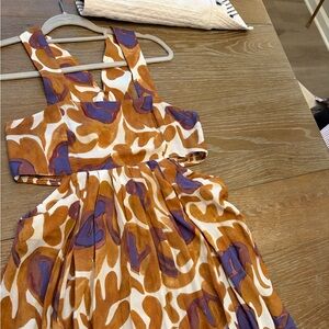 Anthropologie Maxi Dress in Brown and Purple